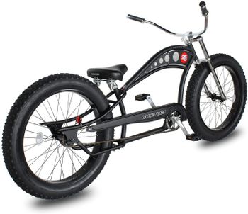 26" Chopper Fat Tires Bike Coaster Brake Stretch Cruiser Matte Black Bicycle - Latests Gadgets E-Store - United States