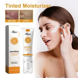 Tinted Sunscreen Facial Cream OTC Drug GMP Origin China Model NO. Sunscreen Specification 5.5 oz Trademark Customized Production Capacity 50, 000, 000 - Reina Cosmetics (Guangzhou) Co., Ltd. - China