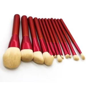 Face Makeup Brushes 12PCS Sets Premium Synthetic Esg13931 Origin China Color Handle Red Model NO. ESG13931 HS Code - Ningbo Easyget Co., Ltd. - China