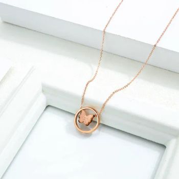 Fashion Temperament Frosted Butterfly Titanium Steel Necklace Jewelry - YIWU JINYE IMPORT AND EXPORT CO., LTD - China
