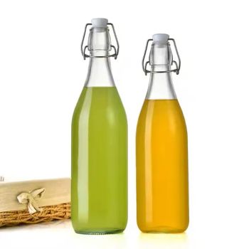 Clear Swing Top Bottle Carafe Water, Milk, Liquor Condiments Storage Esg30019 - Ningbo Easyget Co., Ltd. - China