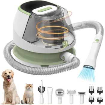5 in 1 Powerful Suction Electric Pet Grooming Set Cat Dog Hair Brushes Trimmer Remover Cleaner Vacuum - Suzhou Purolf Technology Co.,Ltd - China