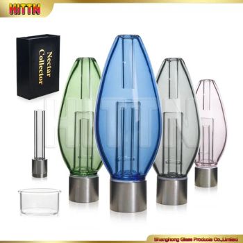 Gift Box Packing Mixed Colors Titanium Nail Wax Dish Glass Smoking Hand Pipe 420 Wholesale Nectar Collectors DAB Straw Glass Pipe - Hejian City Shenghong Glass Products Co., Ltd. - China