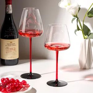 Luxury Stemmed Red Color Unique Wine Glasses Crystal Drinking Goblets Glass Cup - Ningbo Yuheng Medical Equipment Company Ltd - China