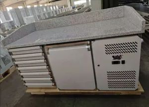 RoHS CE TUV 580L Ventilated with Marble Granite Prep Table Commercial Double Doors Smart Refrigerator for Commercial Restaurant Hotel Chiller Counter - Qingdao Jiutai Electrical Equipment Co., Ltd. - China