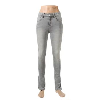 Tight Elastic Slits Casual Womens Female Jeans Trouser Plus Size Straight Jeans - Foshan Shunde Tianxiu Garment Co., Ltd. - China