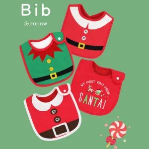 First Christmas Baby Gifts 4PCS Different Pattern Waterproof Bibs - Texpro Co., Ltd. - China