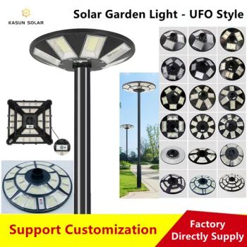 Solar Outdoor Street Light UFO Style Solar Powered LED Lighting IP65 Waterproof Dusk to Dawn Landscape Path Lamps Post Lamp with Remote for Lawn Park High Lumen - Kasun Solar Technology Co., Ltd. - China