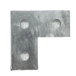 3 Hole Galvanized 90 Degree 14 Gauge Flat Fitting for Unistrut Channel - Suzhou Metal (BIM) Technology Co.,Ltd - China