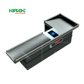 New Style Checkout Table Bill Counter Commercial Convenience Supermarket Checkout Counter with Conveyor Celt - Suzhou Highbright Enterprise Limited - China
