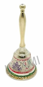 Polished Silver Metal Decorative Handicrafts Bell, 0.182 Kgs, Size: 5.50 - Labbaik Home Decor - India