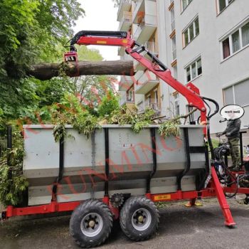 CE Forestry Trailer Firewood Log Forwarding Trailer ATV Log Trailer with Hydraulic Timber Crane - Yucheng Runming Machinery Co., Ltd. - China
