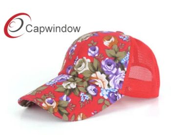Allover Floral Printing Trucker Cap with 100% Cotton - Capwindow International Co., Ltd. - China