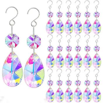 20PCS Crystal Pendants Set for Rainbow Maker Christmas Tree Wedding Decor - Yiwu Renrui E-commerce Business - China