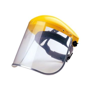 Transparent PC Visor Protective Face Shield Yellow PP Headgear for Industry Safety Browguard Protective Face Shield Headgear with Clear Polycarbonate Visor - KEYFUN SAFETY EQUIPMENT GROUP LIMITED - China