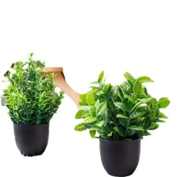 Mini Artificial Home Office Farmhouse Bathroom Shelf Indoor Artificial Plants Greenery Home Decor - GOOD SELLER CO., LTD - China
