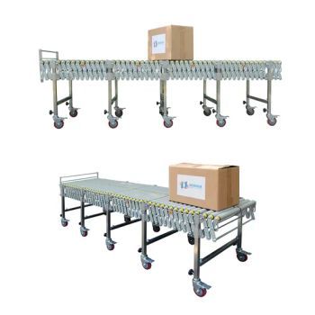 Customized PVC Telescopic Accordion Conveyors Retractable System Expandable Flexible Roller Conveyor - Hangzhou Nuohua Machinery Co., Ltd. - China