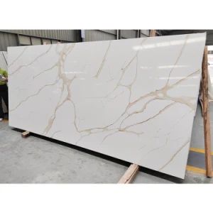 Italian Design Quartz Calcutta White Marble Calacatta Oro Gold Veins Quartz Slabs - Newstar (Quanzhou) Industrial Co., Ltd. - China