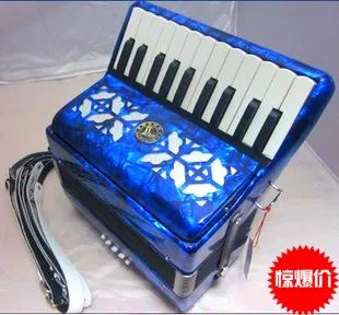 8 bass 22key accordion Grade 22 weight 3.4kg Trademark KGD Origin Jiangsu color royal blue Model NO. KGD-015 Age 8-15 years - Shanghai KGD International Co., Ltd. - China