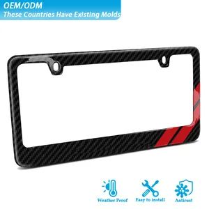 Hot-Selling Custom Carbon Fiber License Plate Frame Eco-Friendly Durable License Plate Frame - Ningbo Yinzhou Guda Imp. & Exp. Co., Ltd. - China
