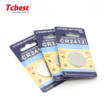 Factory Price 3V 240mAh Lithium Button Cell Batteries Cr2412 for Car Key - Shenzhen Tcbest Battery Industry Co., Ltd. - China