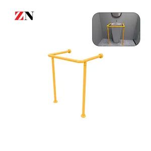 Standard White or Yellow Bathroom Grab Bars Trademark ZN Type Grab Bars Folded Unfolded Model NO. ZN32-19 Material - Guangzhou Shining Plastic Building Materials Co., Ltd - China