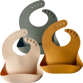 BPA Free Waterproof Silicone Baby Bib with with Food Catcher Baby Silicone Bibs Wholesale Feeding Supplies - Dongguan Wanghong Silicone Rubber Products Co., Ltd - China