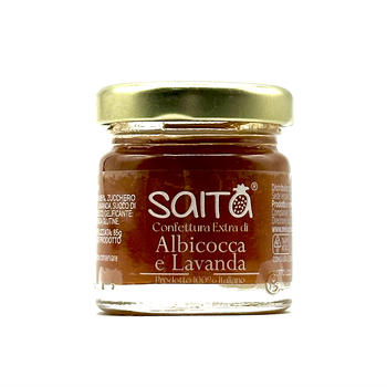 Premium Italian Apricot and Lavender Extra Fruit Jam SAITA with few natural ingredients 40gr - SAITA - Italy
