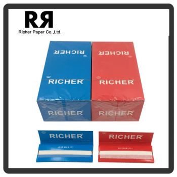 Regular Size Cigarette Rolling Papers Origin China Size 14-24GSM Customized Yes Pulp Style Virgin Brand OEM, Richer Type Rolling - GUANGZHOU RICHER IMPORT AND EXPORT TRADE CO.,LTD. - China