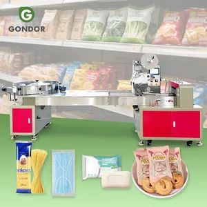 Automatic Wafer Flow Pack Ice Cream Pouch Making Cookies Biscuit Packing Hotel Small Bar Soap Wrapping Machines - Henan Gondor Machinery Co., Ltd. - China