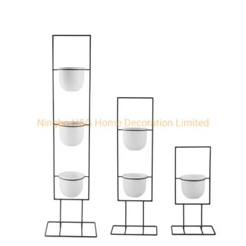 Metal Stand and Ceramic Plant Pots Indoor Home Decoration - Ningbo H&G Home Decoration Limited - China