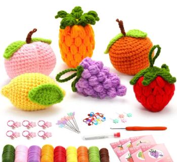 Factory-Sold DIY Handmade Crochet Material Kits Creative Cute Fruit Series Weaving Sewing & Weaving Toys in Different Styles - Ningbo Hardwork Art & Craft Co., Ltd. - China