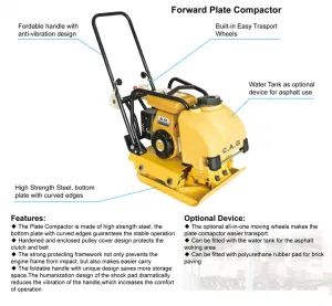 173f 6HP Diesel Engine Driven 80kg 13.5kn Forward Vibratory Earth Plate Compactors - Taizhou Artex Machinery Co., Ltd. - China