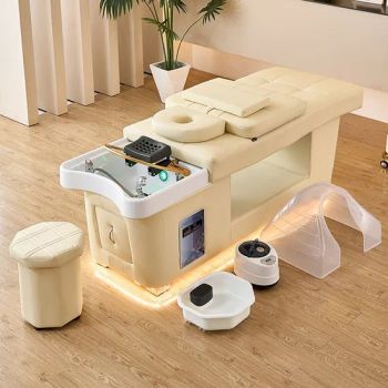 Head Water Therapy Shampoo Beds Hair Sink Salon Furniture Japanese Hair SPA Bed - Foshan Aisen Furniture Co., Ltd - China