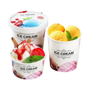 Yogurt Cups White Paper Ball Ice Cream Cup Packaging, Icecream Paper Cup - Moyan Industry And Trade Co., Ltd - China