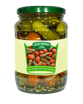 Pickled Mix Cucumber And Cherry Tomatoes Shelf Life 2 years Certification HACCP Brand Name Green Thunder or Customers’ private - GREEN THUNDER EXIM COMPANY LIMITED  - Vietnam