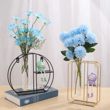 Iron Art Wall Hanging Hydroponic Flower Shelf Tabletop Glass Tube Vase - Taizhou Top1 Electric Co., Ltd. - China
