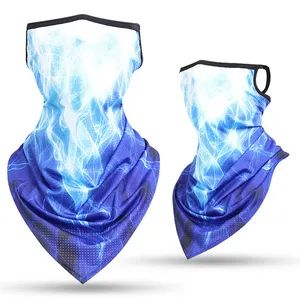 Scarf Mask Bandana with Ear Loops, Neck Gaiter Balaclava UV Sun Protection Face Mask for Dust Wind Outdoors Motorcycle Cycle Bandana Headband for Women Men - Fuzhou Quick Idea Import and Export Co., Ltd. - China