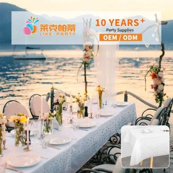 Plastic Tablecloths for Waterproof Disposable Party Table Cloths Party Decoration - Baoding Likeparty Trading Co., Ltd. - China