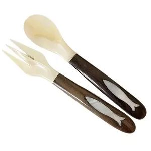 Shell Spoon, Fork, Wooden Inlaid Fish Spoon Handle Engraving Origin China Feature Retro Specification OEM HS Code 8215990000 - Feiya Group Co., Limited - China