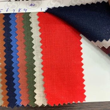 100% Woven Linen Fabric 9s*9s Dyed Linen Fabric Production Capacity 100, 000 Meter Per Year Technics Woven Width 53/54" The Number of Yarn Multivessel - JIANGXI REURO BAST TEXTILES CO., LTD. - China