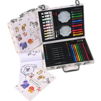 Factory Wholesale Water Color Pen Crayon Oil Pastel Painting Drawing Tool Wooden Box Art Set - Skylark Network Co., Ltd. - China