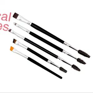 Custom Logo Eyebrow Shaping 2in1 Black Duo Flat Lash Brow Gel Lift Brush Spoolie Henna Angled Brow Tinting Brushes for Brows - Shenzhen MyColor Cosmetics Co., Ltd. - China