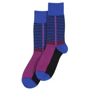 Wholesale Stripe Thin OEM Elastic Custom Compression Sport Socks Men - Haining Mianshang Knitting Co., Ltd. - China