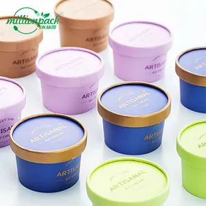 Double PE Coated Paper Ice Cream Bowl with Spoons - Ningbo Million Pack Co., Ltd. - China