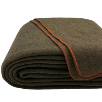 Warm Soft Green 100% Wool Woven Emergency Blankets MOQ 300PCS Origin China Season Winter Material Wool Packing Packing Age Group - Weihai Duoyang Woolen Blanket Co., Ltd. - China