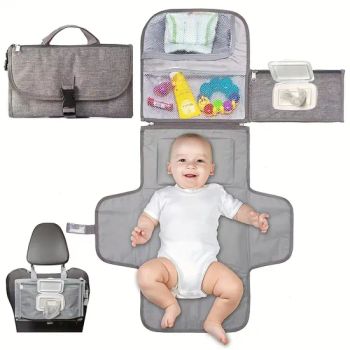 2025 Convenient Waterproof Baby Diaper Changing Pad Color Grey Feature Carry Usage Outdoor Size 19.8*30cm MOQ - Kunshan Longlide Import and Export Co., Ltd. - China