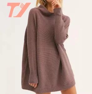 Dresses Cotton Women Long Sleeve Sweater Dress One Piece Cute Knitted Sweater Dress Women Clothing - Dongguan Tuoyi Clothing Co., Ltd. - China