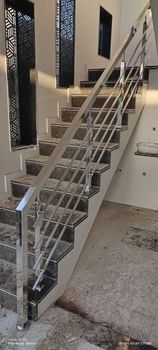 Bridge Stainless Steel Railings, For Home, Mounting Type: Floor - Trident Metal Solution - India