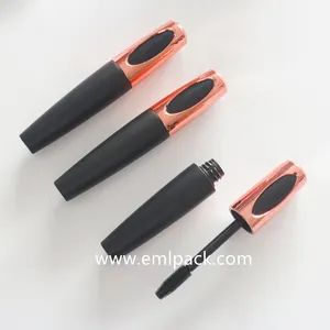 Double Cap Mascara Tube Matte Black Bottle Mascara Empty Container Round Shape Mascara Packaging - Shantou Emily Cosmetics Packaging Co., Ltd - China